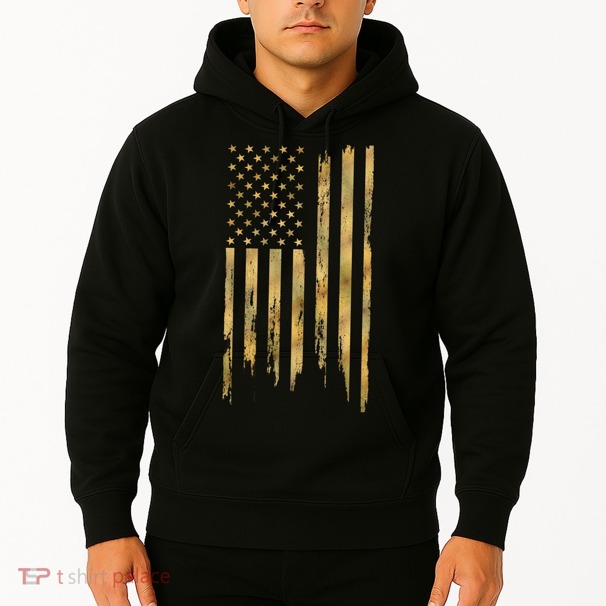 Gold American Flag Limited Addition  Hoodie