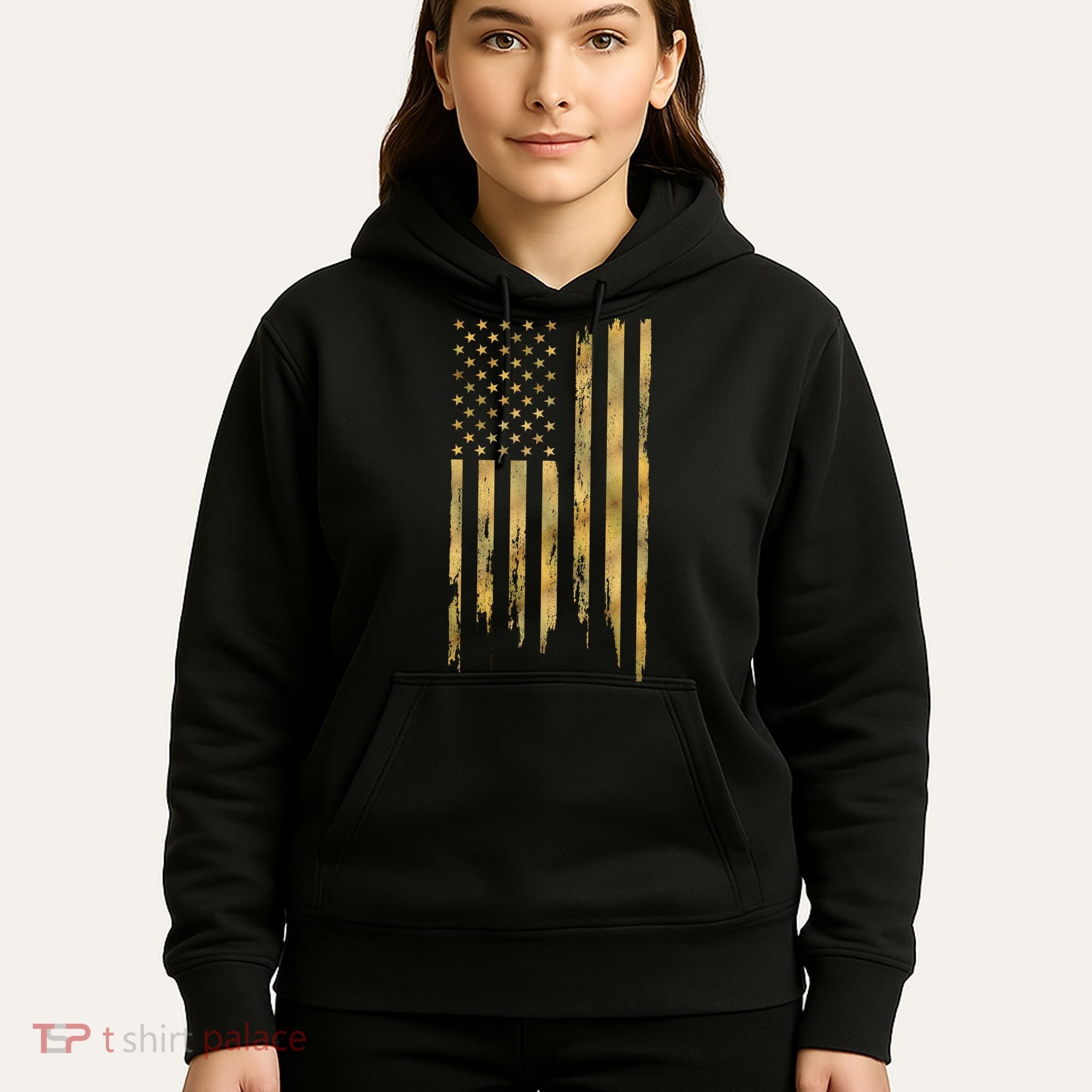 Gold American Flag Limited Addition  Hoodie
