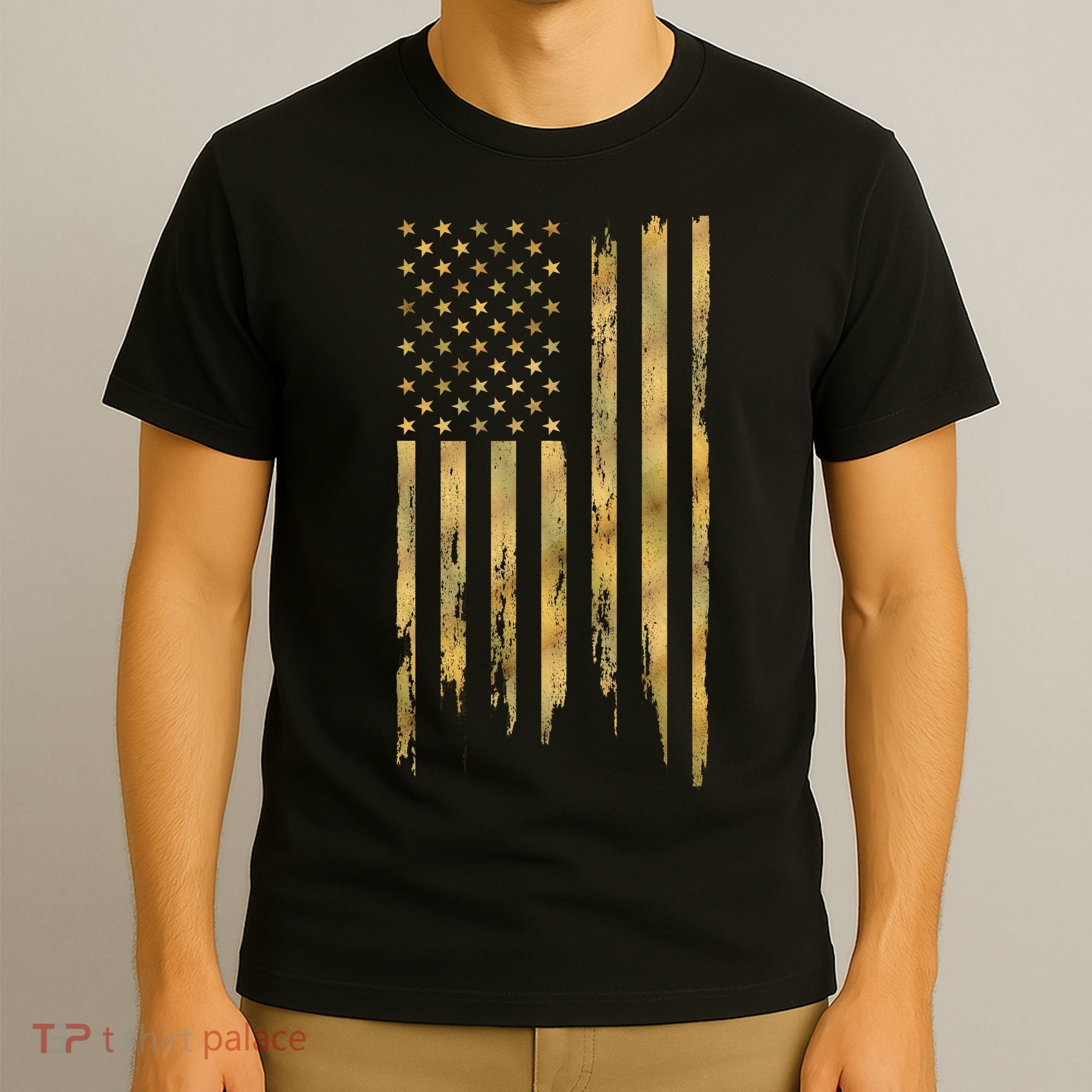 Gold American Flag Limited Addition  T-Shirt