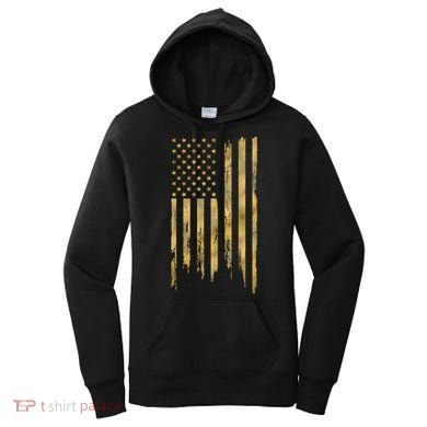 Gold American Flag Limited Addition  Women's Hoodie