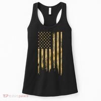 Gold American Flag Limited Addition  Women's Tank Top thumb 0