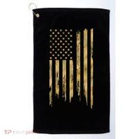 Gold American Flag Limited Addition  Golf Towel thumb 0
