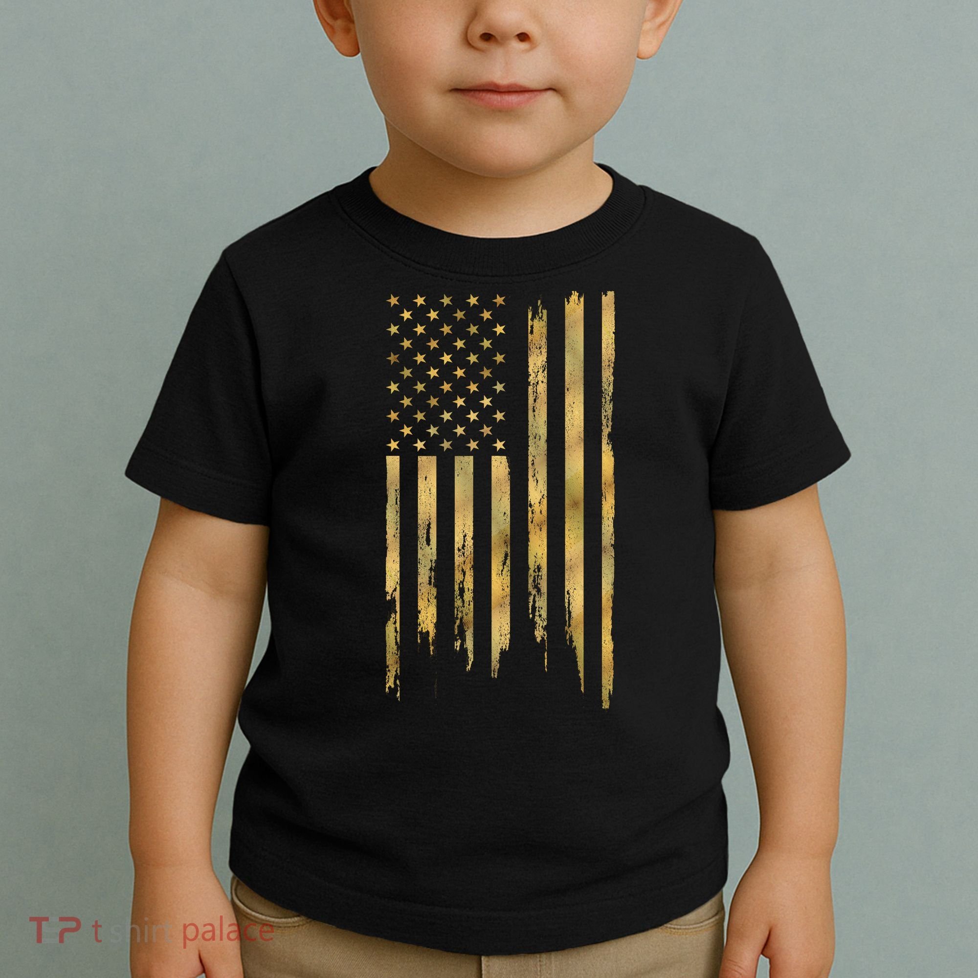 Gold American Flag Limited Addition  Toddler T-Shirt