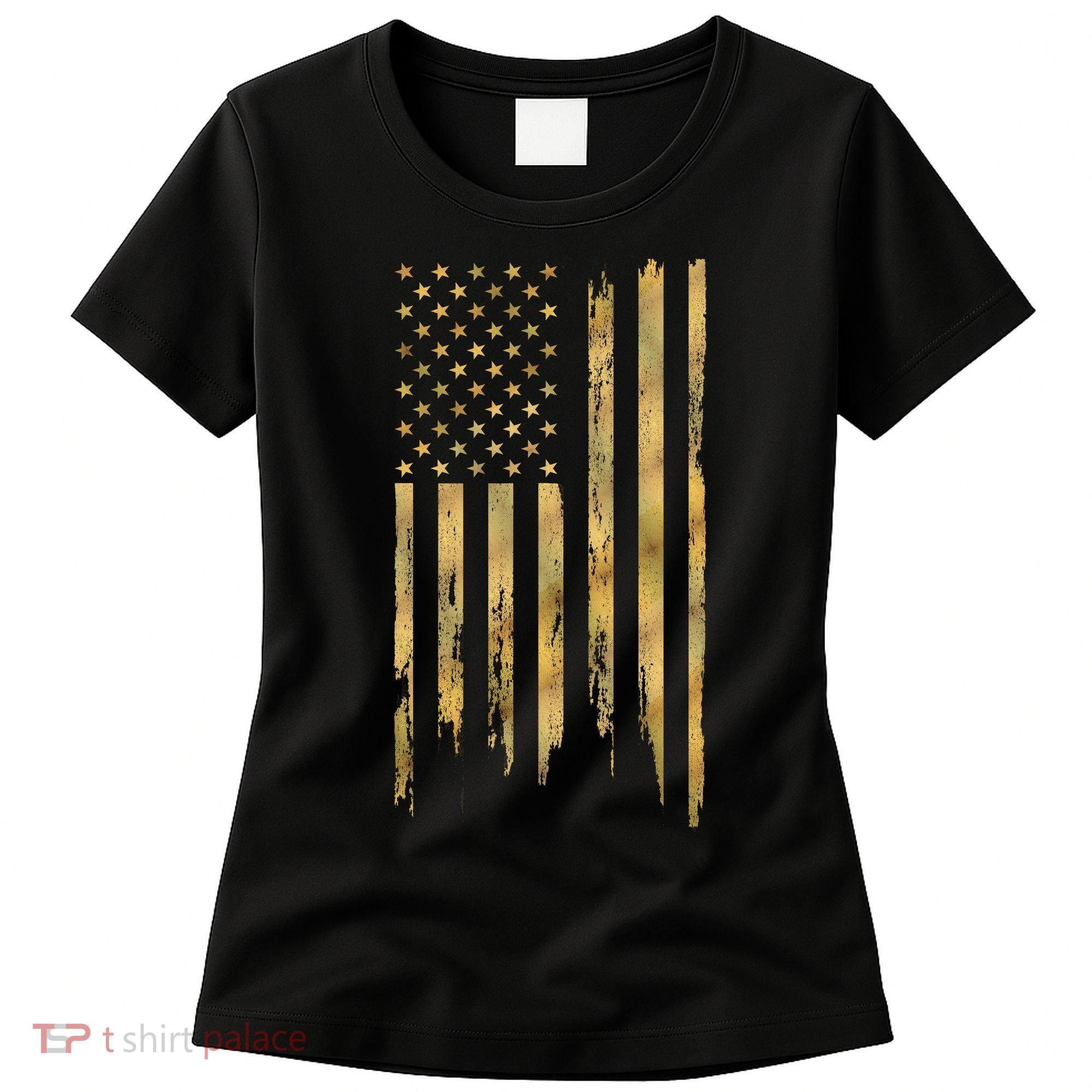 Gold American Flag Limited Addition  Women's T-Shirt