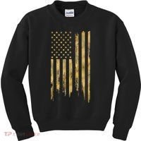 Gold American Flag Limited Addition  Kids Sweatshirt thumb 0