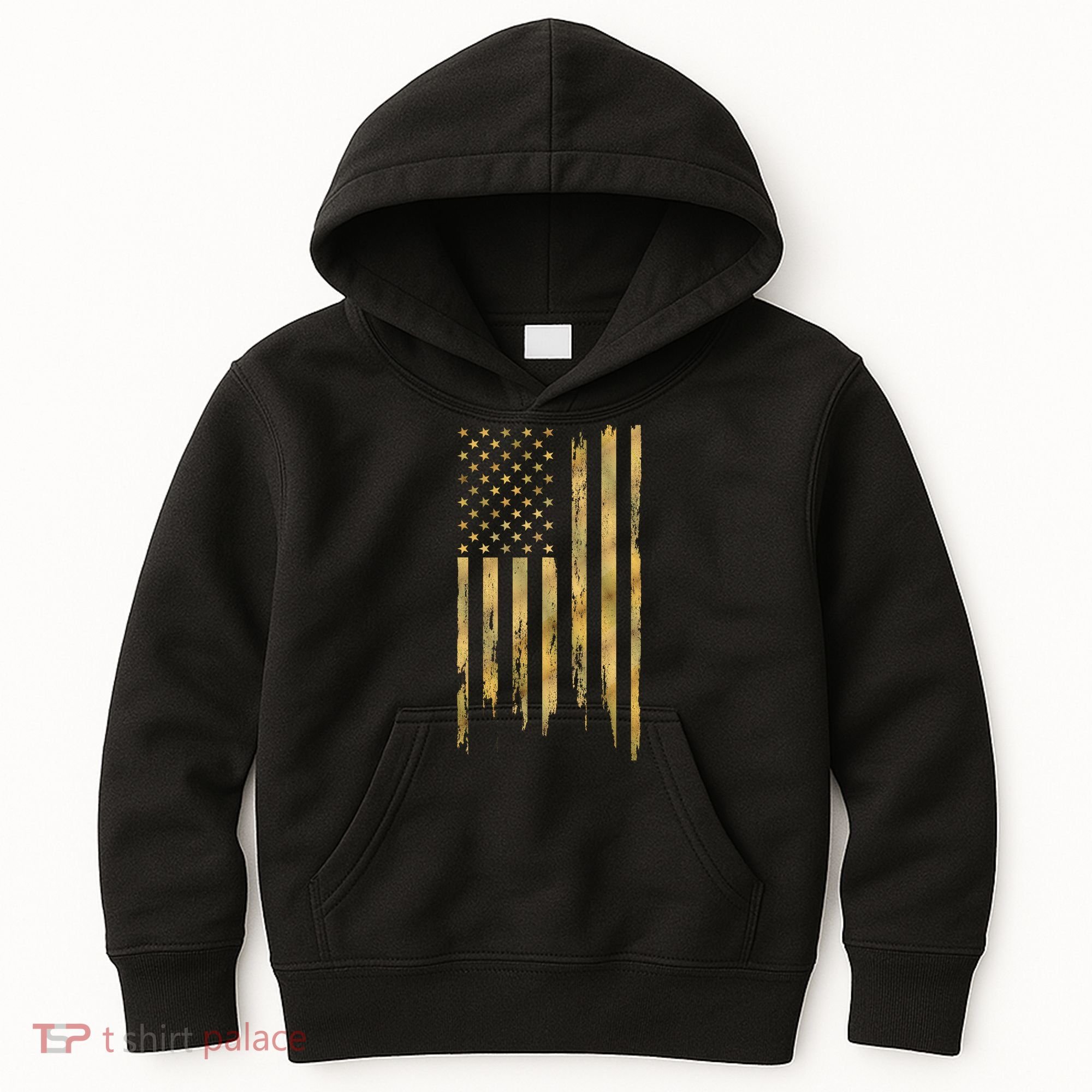 Gold American Flag Limited Addition  Kids Hoodie