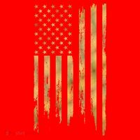 Gold American Flag Limited Addition  Santa Hat thumb 1