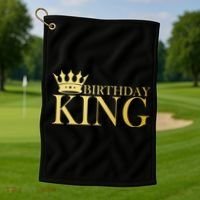 Gold Birthday King Limited Edition  Golf Towel thumb 1