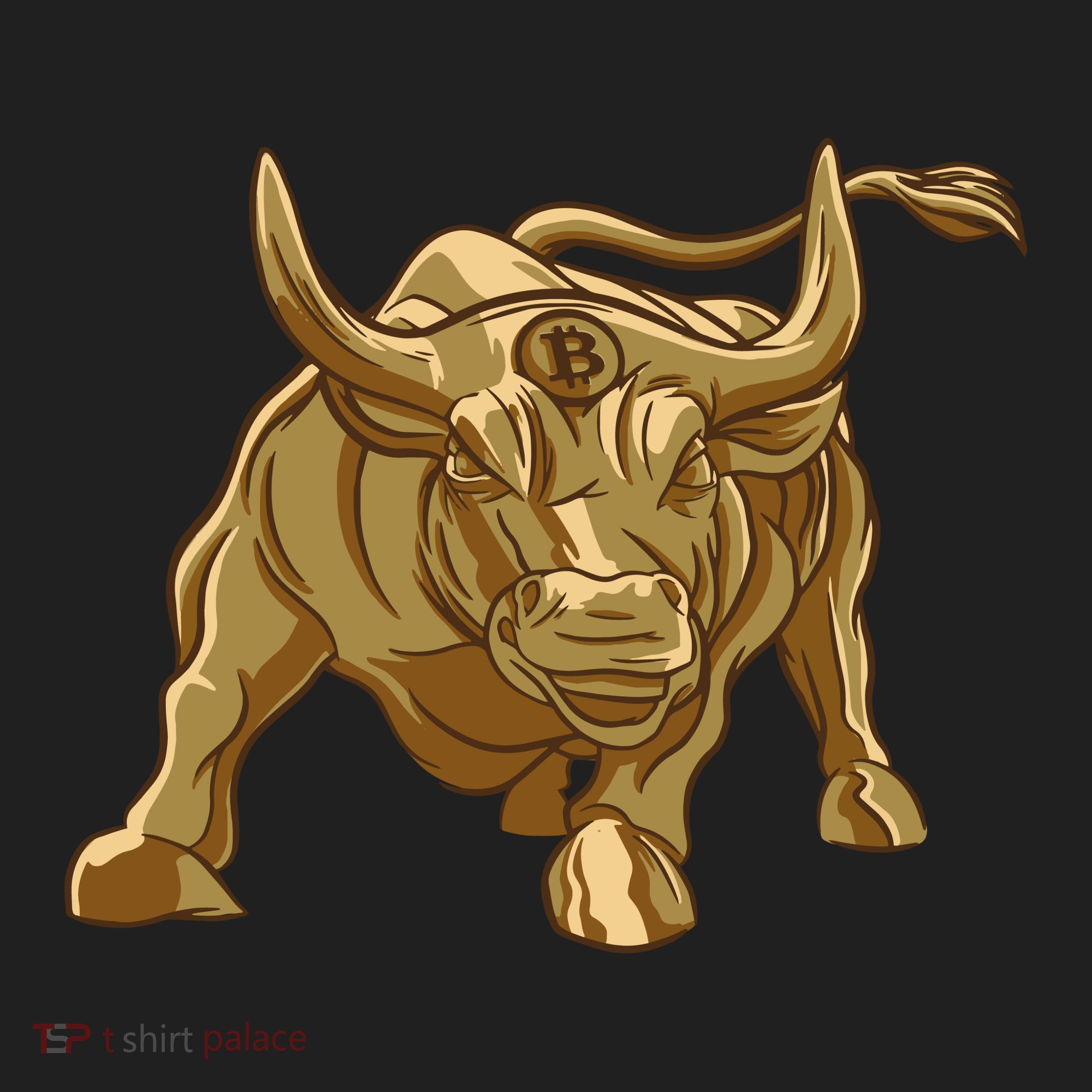 Gold Bitcoin Bull Women's Sweatshirt