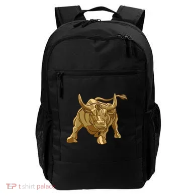 Gold Bitcoin Bull Backpack