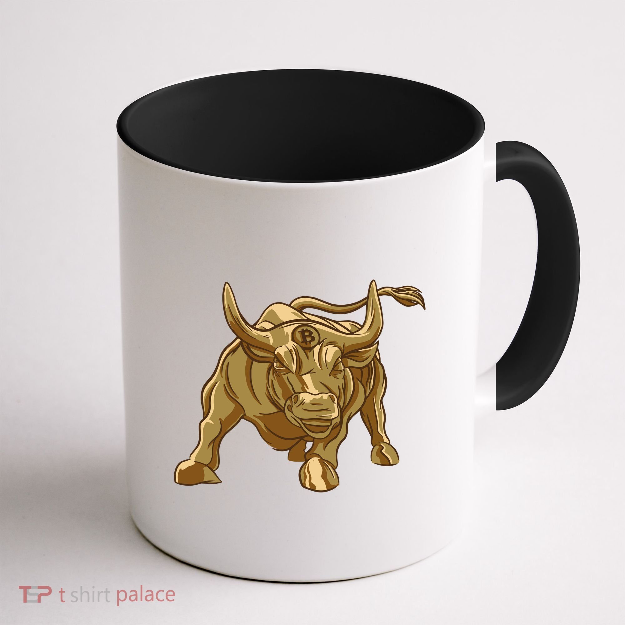 Gold Bitcoin Bull Coffee Mug