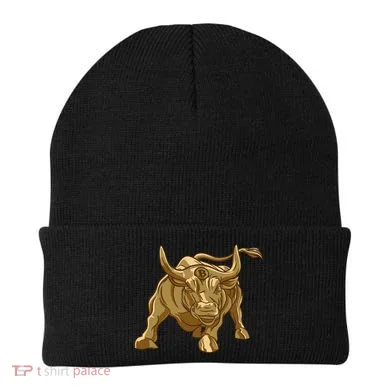 Gold Bitcoin Bull Beanie