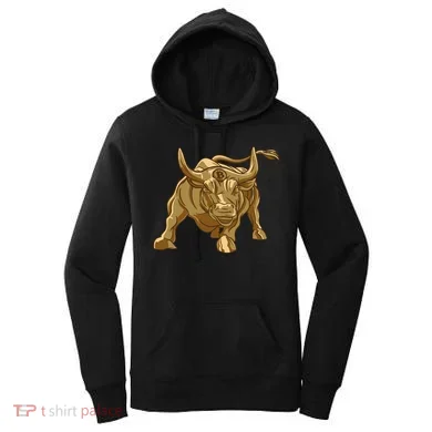 Gold Bitcoin Bull Women's Hoodie