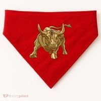 Gold Bitcoin Bull USA-Made Doggie Bandana thumb 0