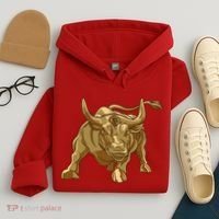 Gold Bitcoin Bull Hoodie thumb 4
