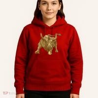 Gold Bitcoin Bull Hoodie thumb 5