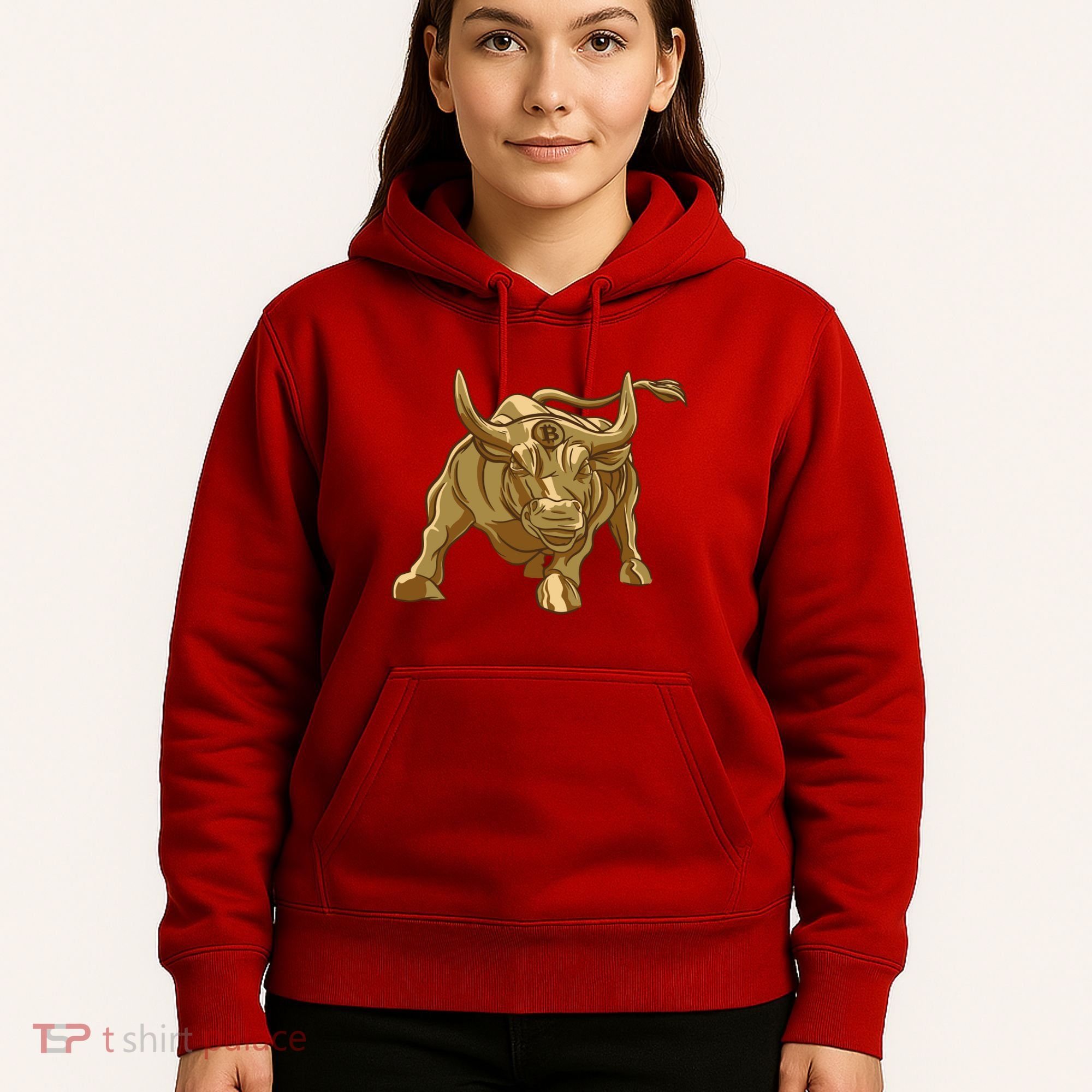 Gold Bitcoin Bull Hoodie