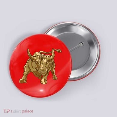 Gold Bitcoin Bull Button