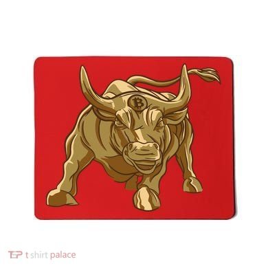 Gold Bitcoin Bull Mousepad