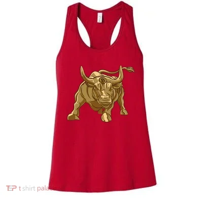 Gold Bitcoin Bull Women's Tank Top