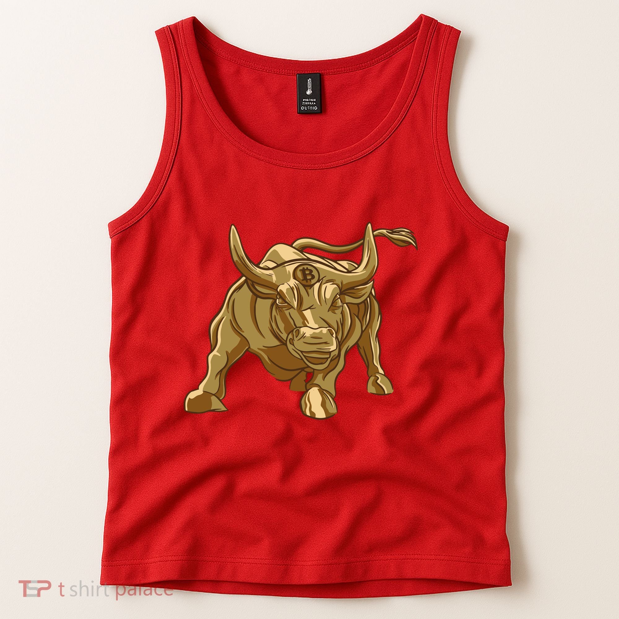 Gold Bitcoin Bull Tank Top