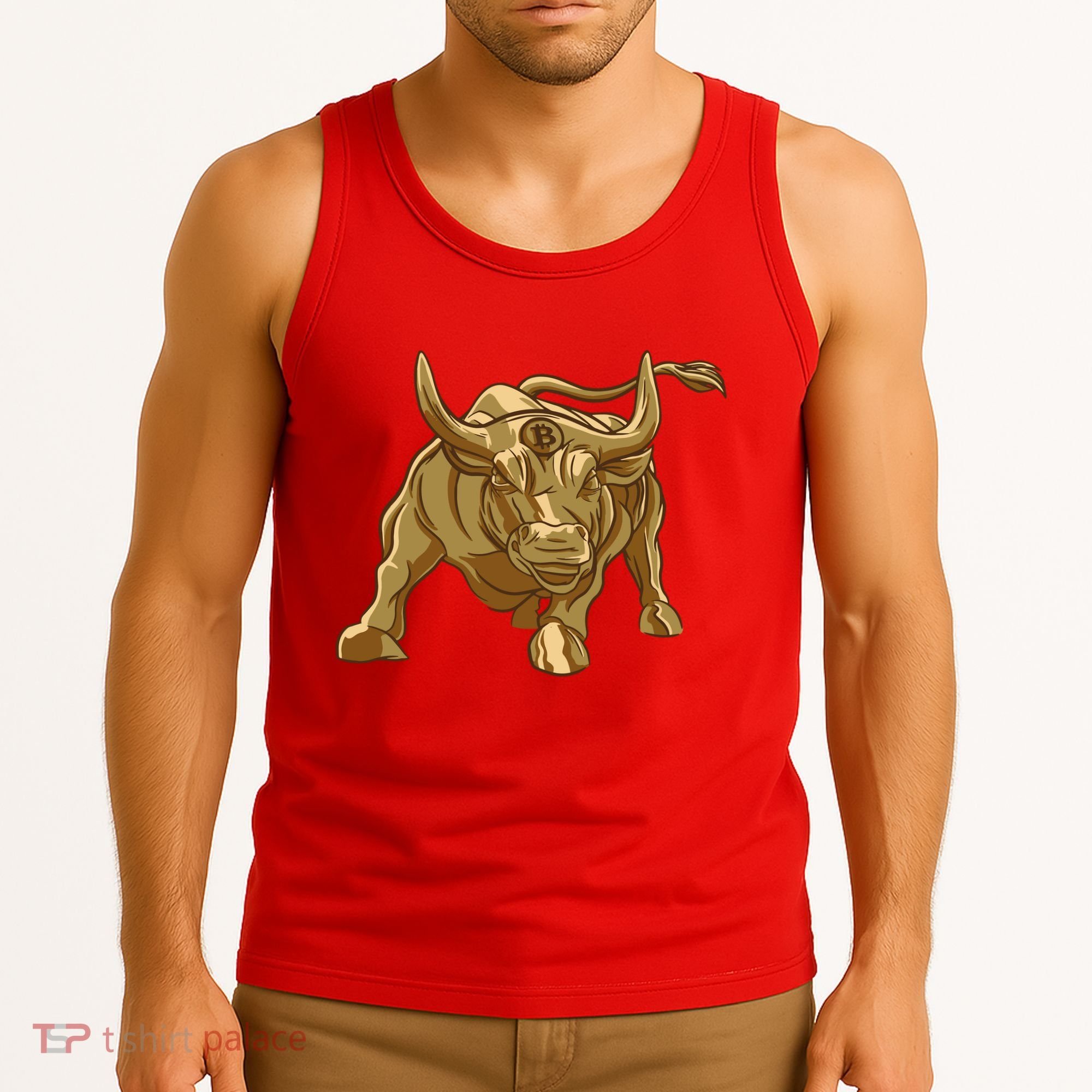 Gold Bitcoin Bull Tank Top