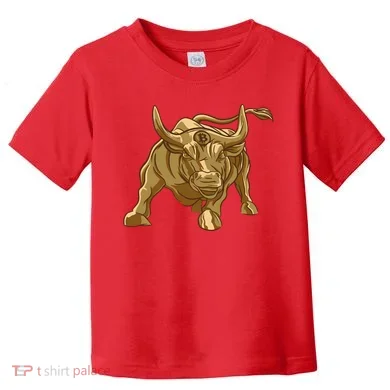 Gold Bitcoin Bull Toddler T-Shirt