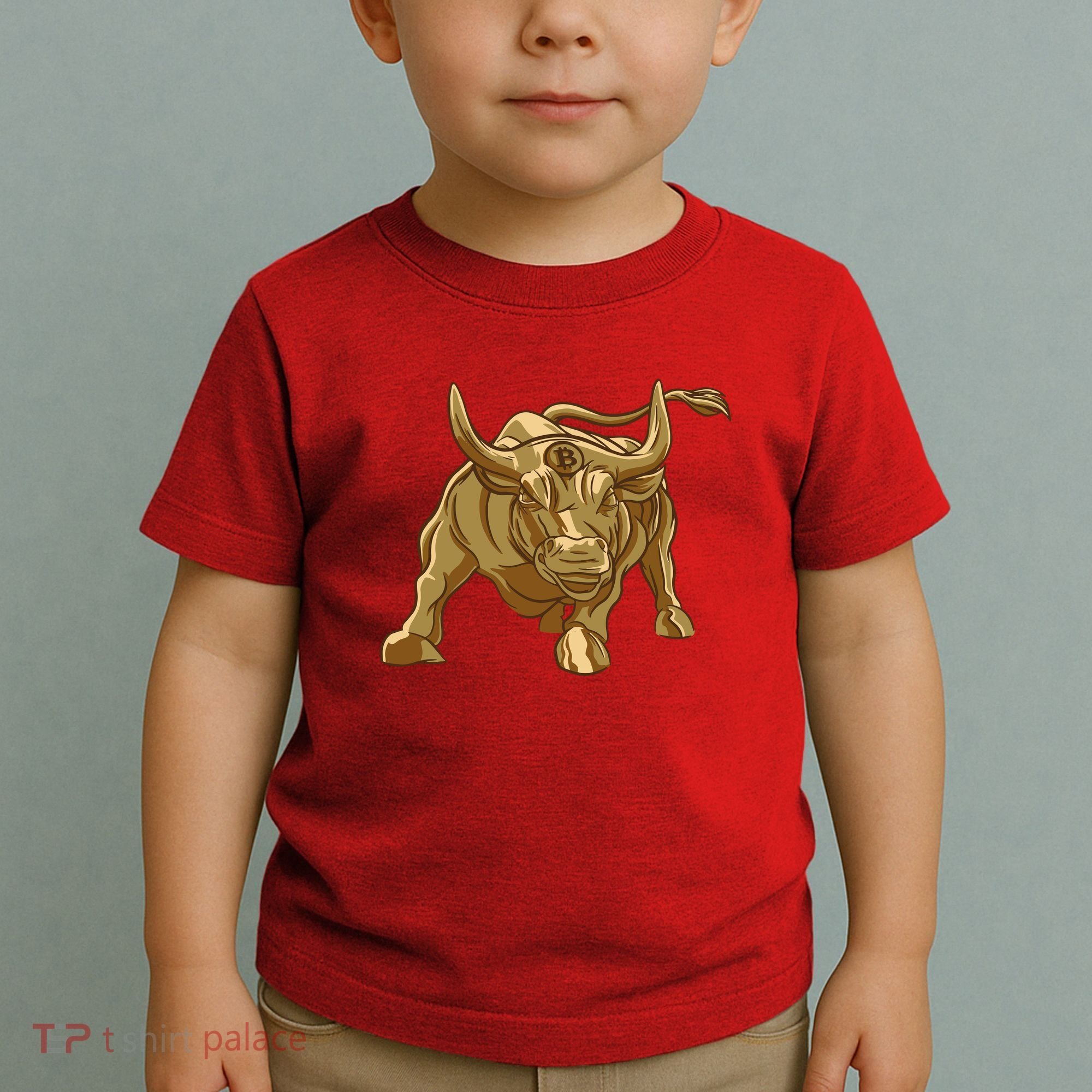 Gold Bitcoin Bull Toddler T-Shirt