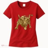 Gold Bitcoin Bull Women's T-Shirt thumb 0