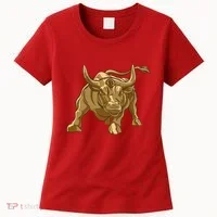 Gold Bitcoin Bull Women's T-Shirt thumb 0