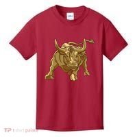 Gold Bitcoin Bull Kids T-Shirt thumb 0
