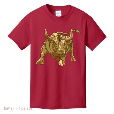 Gold Bitcoin Bull Kids T-Shirt