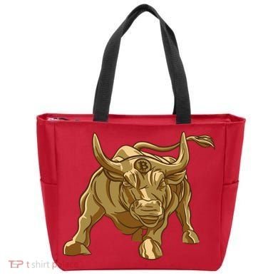 Gold Bitcoin Bull Tote Bag