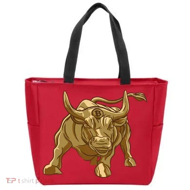 Gold Bitcoin Bull Tote Bag