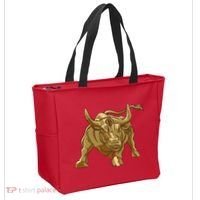 Gold Bitcoin Bull Tote Bag thumb 2