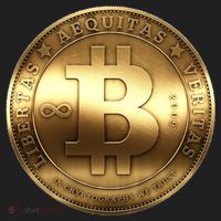 Gold Bitcoin Crypto Currency Women's Sweatshirt thumb 2