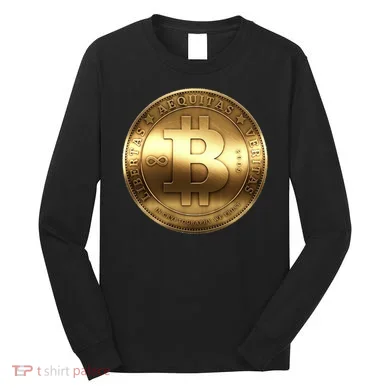 Gold Bitcoin Crypto Currency Long Sleeve Shirt