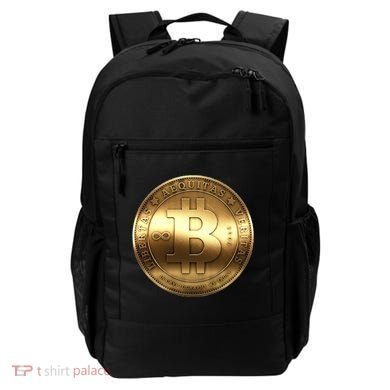 Gold Bitcoin Crypto Currency Backpack