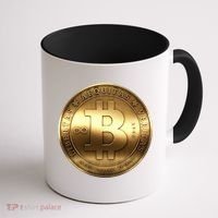 Gold Bitcoin Crypto Currency Coffee Mug thumb 1