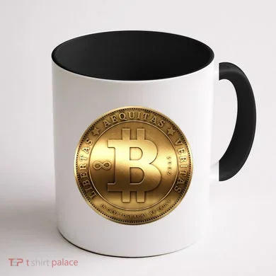 Gold Bitcoin Crypto Currency Coffee Mug back
