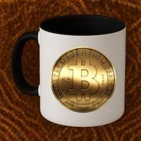Gold Bitcoin Crypto Currency Coffee Mug thumb 2
