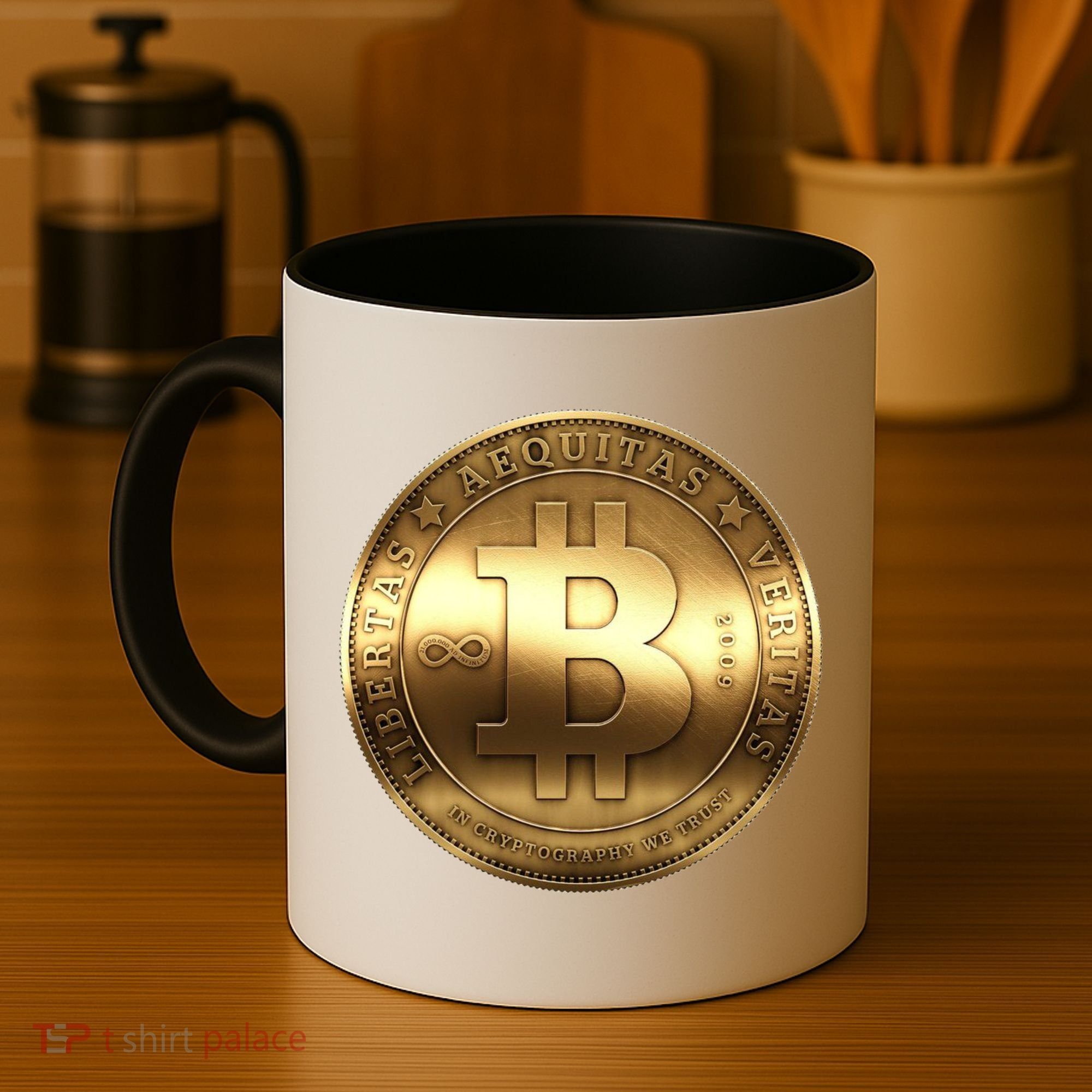 Gold Bitcoin Crypto Currency Coffee Mug