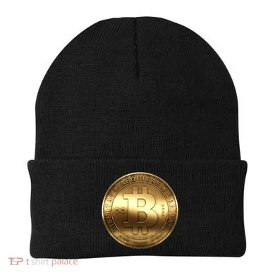 Gold Bitcoin Crypto Currency Beanie