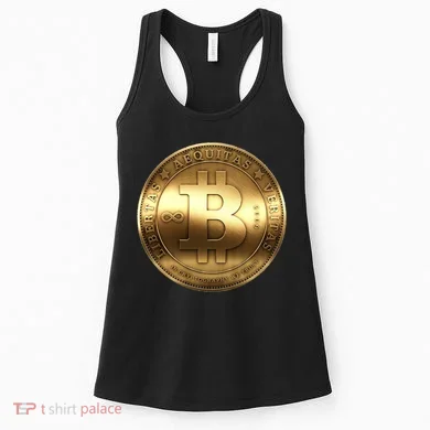 Gold Bitcoin Crypto Currency Women's Tank Top