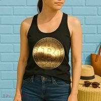 Gold Bitcoin Crypto Currency Women's Tank Top thumb 2