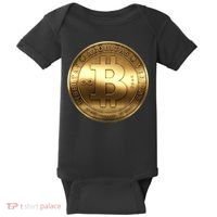 Gold Bitcoin Crypto Currency Baby Bodysuit thumb 0