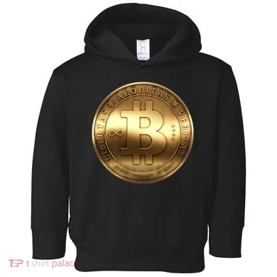 Gold Bitcoin Crypto Currency Toddler Hoodie