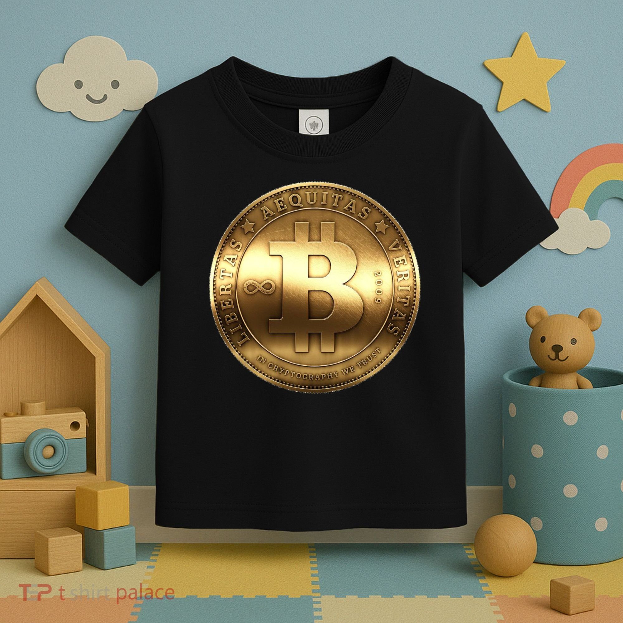 Gold Bitcoin Crypto Currency Toddler T-Shirt
