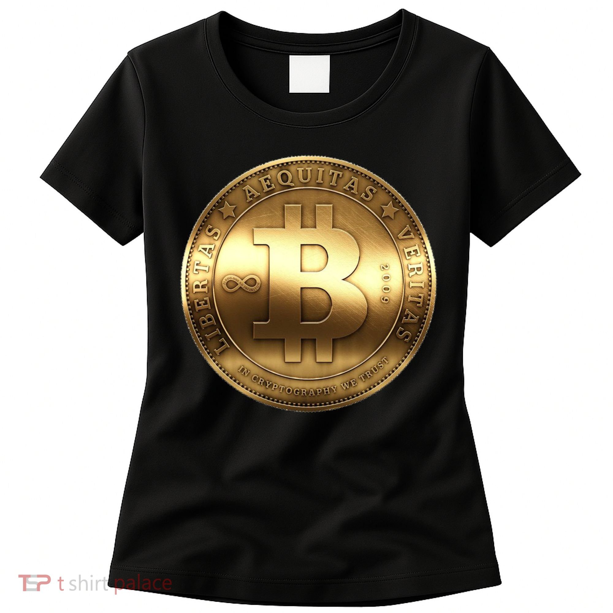Gold Bitcoin Crypto Currency Women's T-Shirt