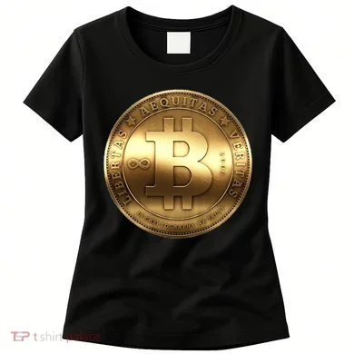 Gold Bitcoin Crypto Currency Women's T-Shirt